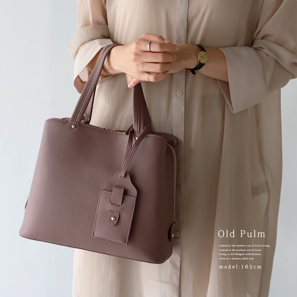 ヴィータフェリーチェ 本牛革2 wayスクエアハンドバッグ レディース vinb-l 16045 プラム