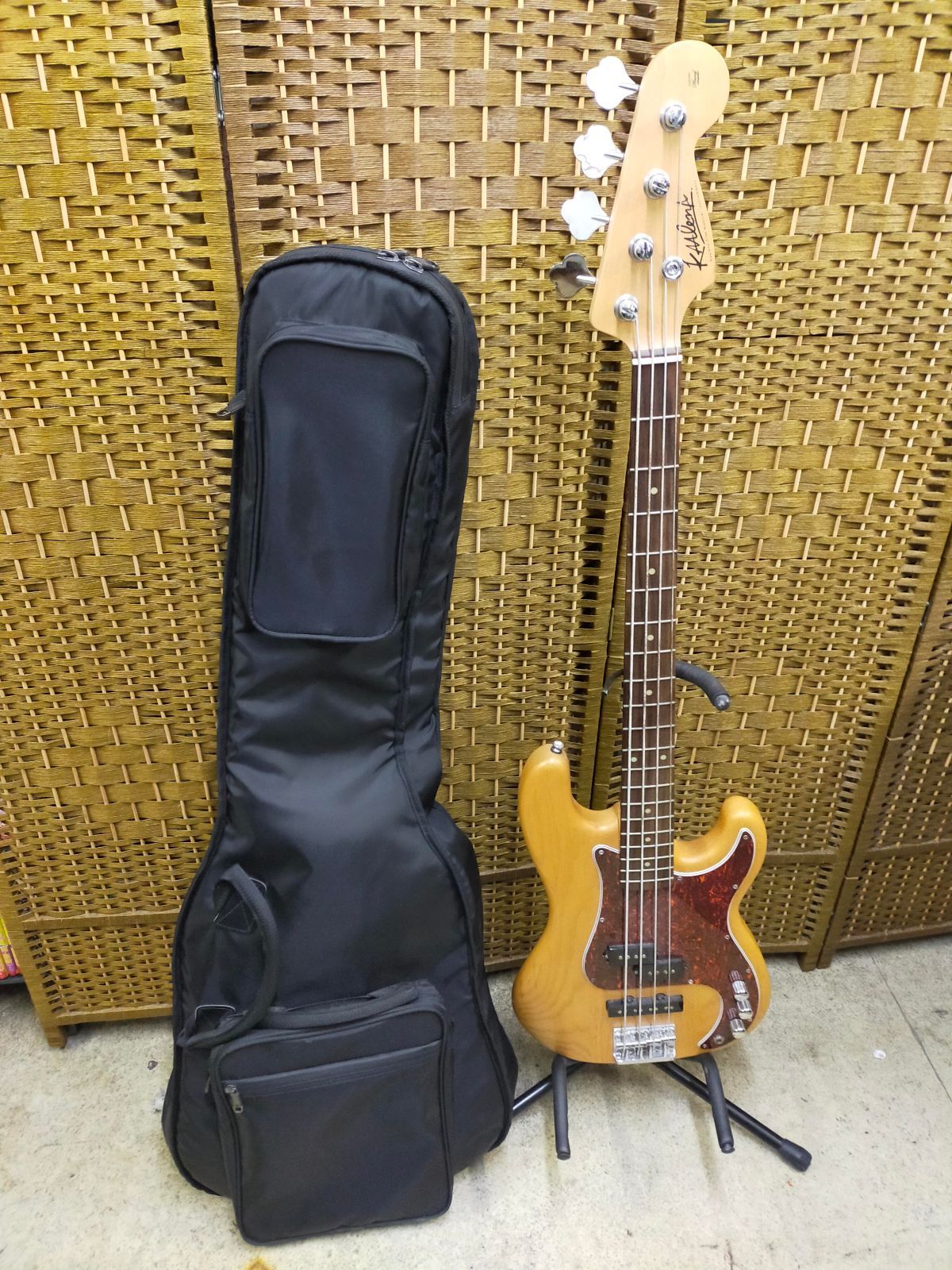 F 01 kaalena エレキベース ナチュラル 4弦 ソフトケース付き カレーナ