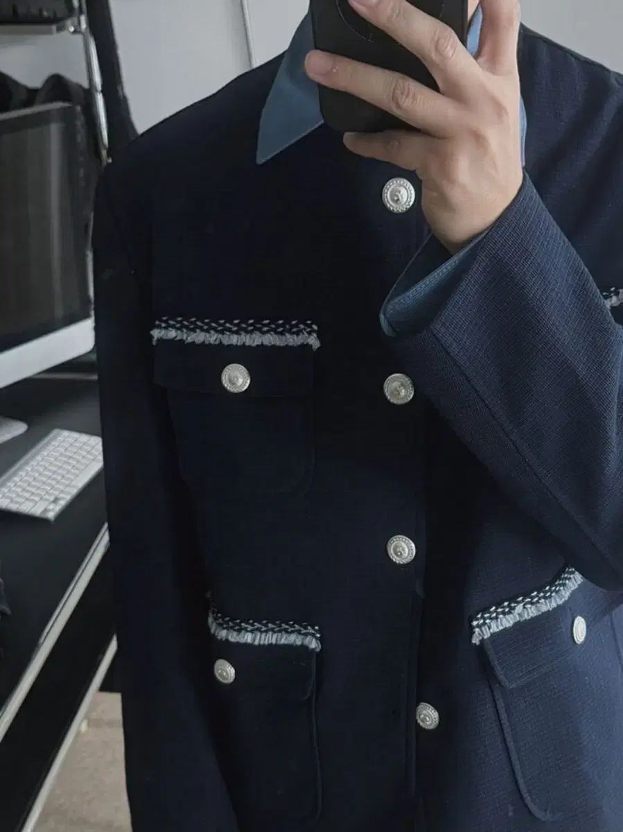 ルーン ポケット ツイード ジャケット