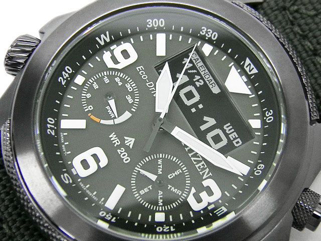 シチズン CITIZEN メンズ腕時計 プロマスター ランド エコ ドライブ コンビネーションウオッチ JV1005-02W エコドライブ カーキ