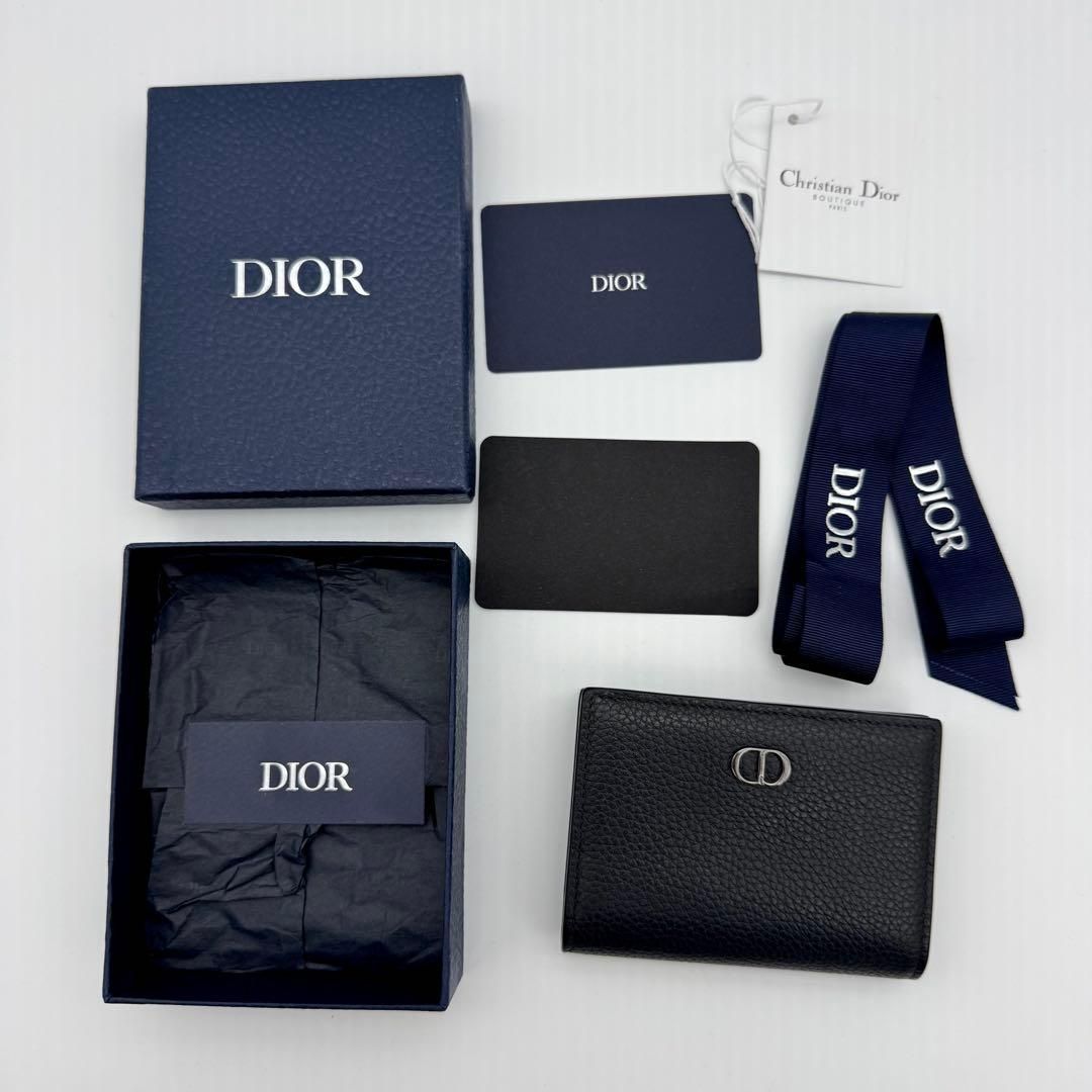 DIOR ディオール カードケース 名刺入れ 黒 ブラック レザー CD ロゴ