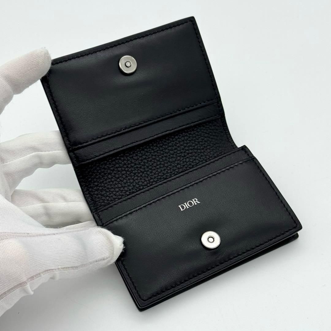 DIOR ディオール カードケース 名刺入れ 黒 ブラック レザー CD ロゴ