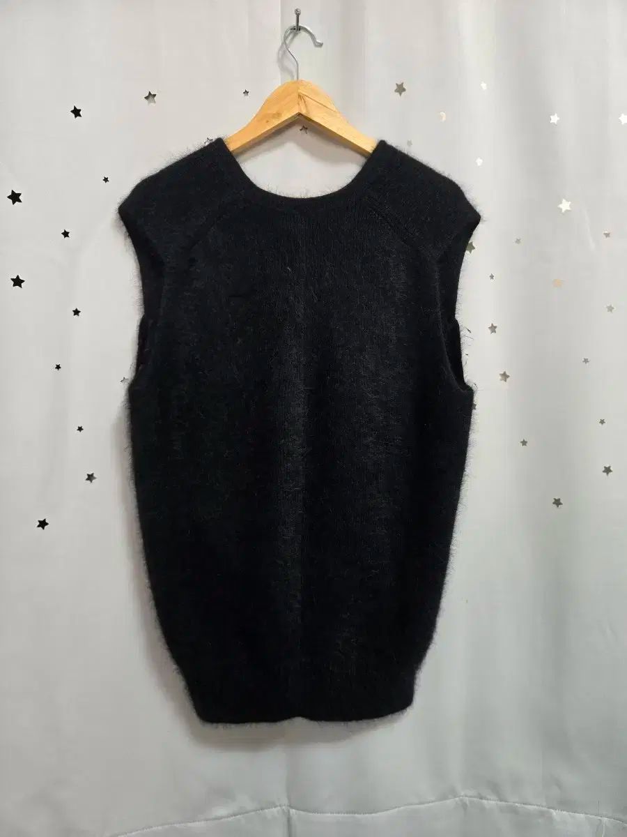 タイム TIME ブラック Vネック アンゴラ ベスト 90