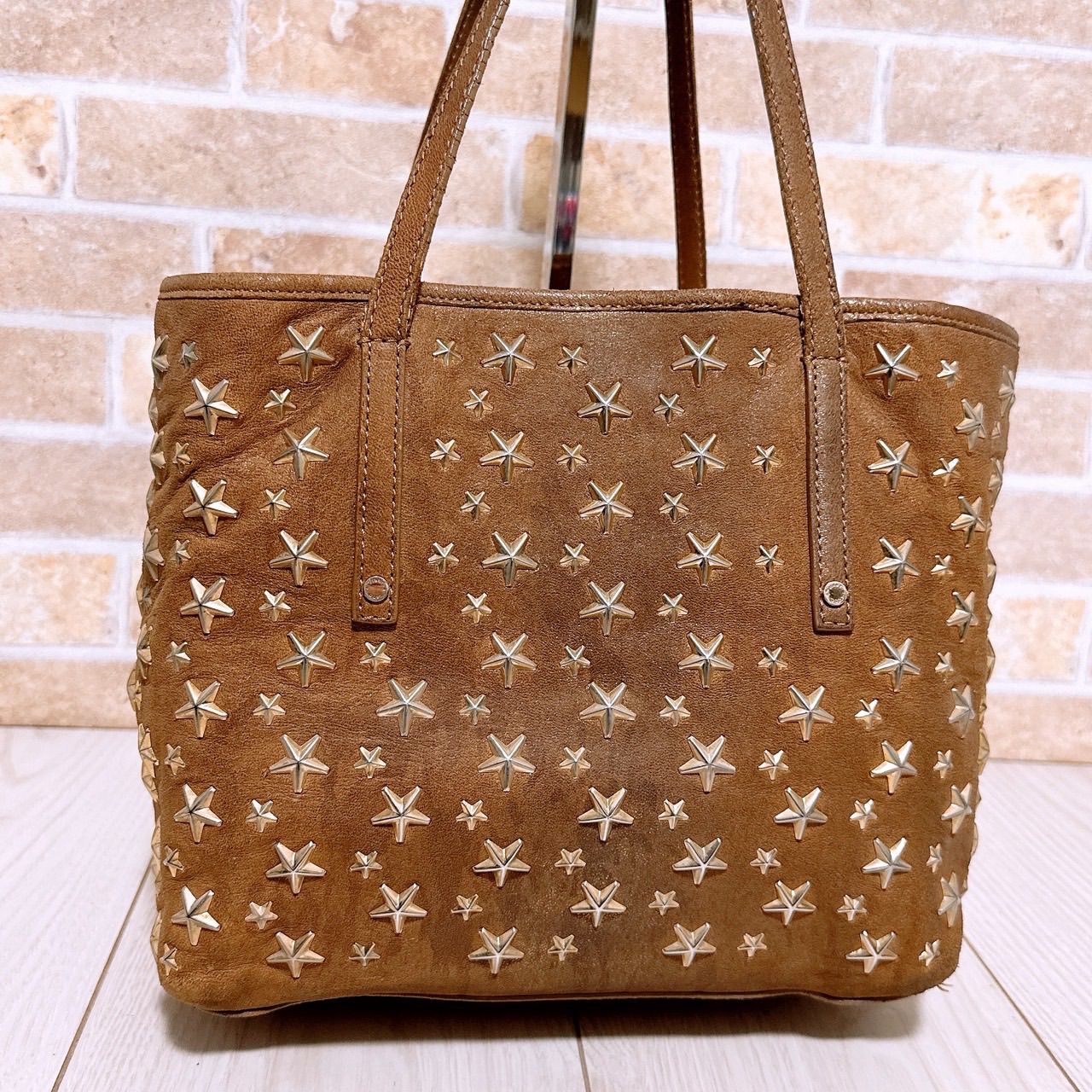 格安) JIMMY CHOO(ジミーチュウ)トートバッグ スタッズ - メルカリ