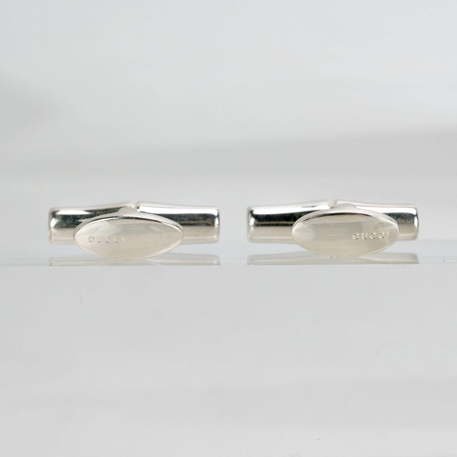 グッチ GUCCI カフス シルバー925 バンブーモチーフ カフリンクス