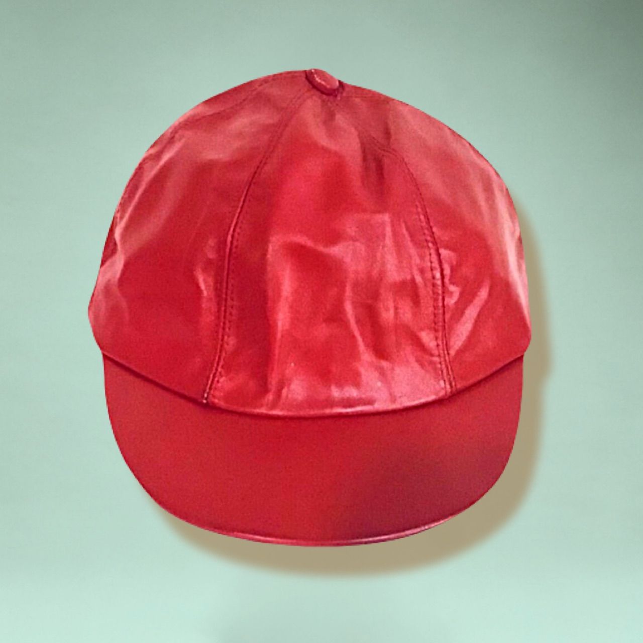現品限り 並行輸入 ロサンゼルスインポート 本革 レザーキャップ 赤 メンズ ユニセックス カジュアル ストリートファッション