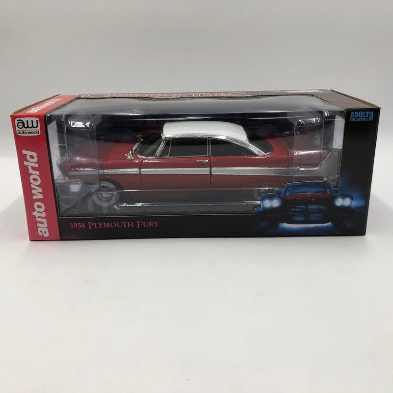 AUTO WORLD 1/18 クリスティーン 1958 プリムス フューリー レッド(スモークウィンドウ仕様) 【061-251113-ns-3-tei】