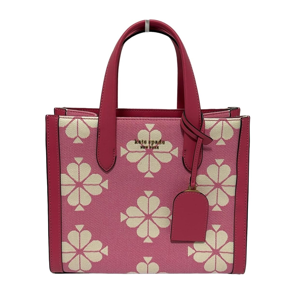 【美品】【Kate spade】スペードフラワー ツートーン キャンバス トート ケイトスペード トートバッグ美品 スペードフラワー ツートーン