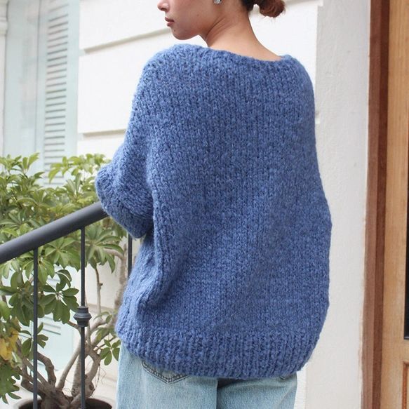 ショートセーター ブルー