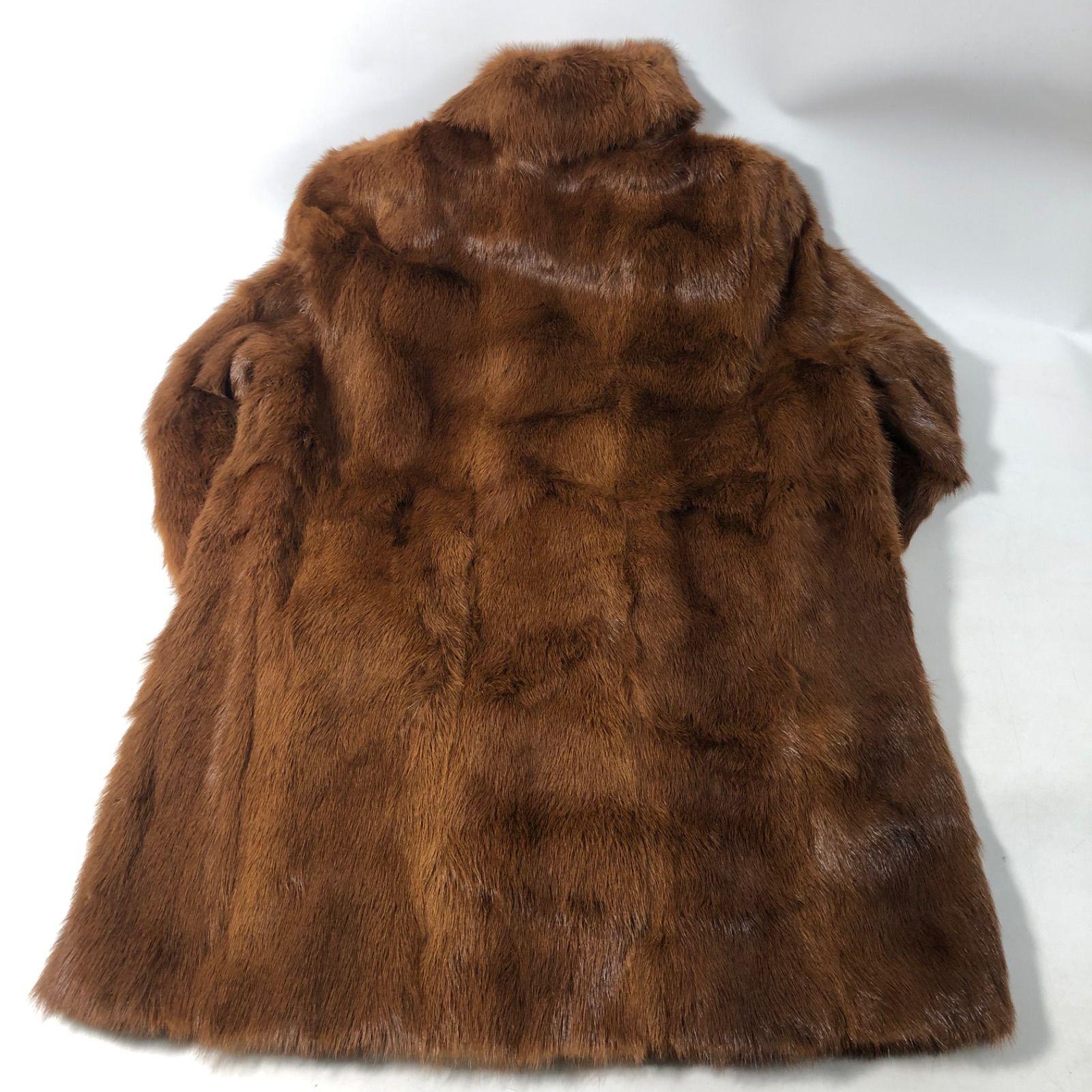 A1113-31-5 レディース ミンクハーフコート ファーコート 9号 ブラウン