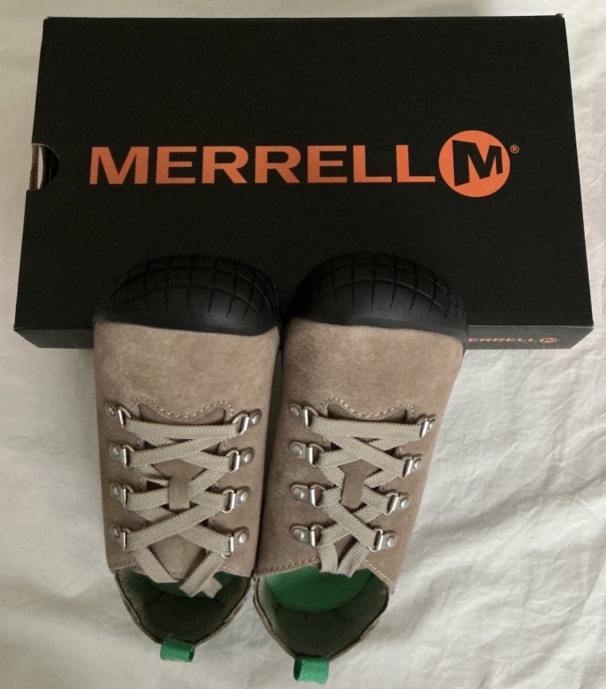 メレル MERRELL J 55974 ウィメンズ パスウェイ レース スエード STONE 23 0 cm