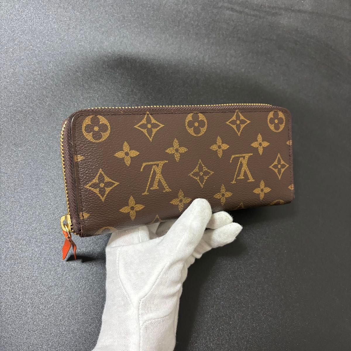 ヴィトン モノグラム ポルトフォイユ クレマンス 長財布 オレンジ m85