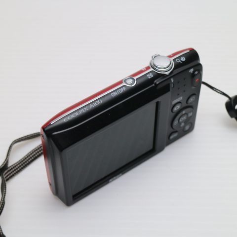 超 COOLPIX A100 レッド コンデジ Nikon 本体 土日祝発送OK 09000