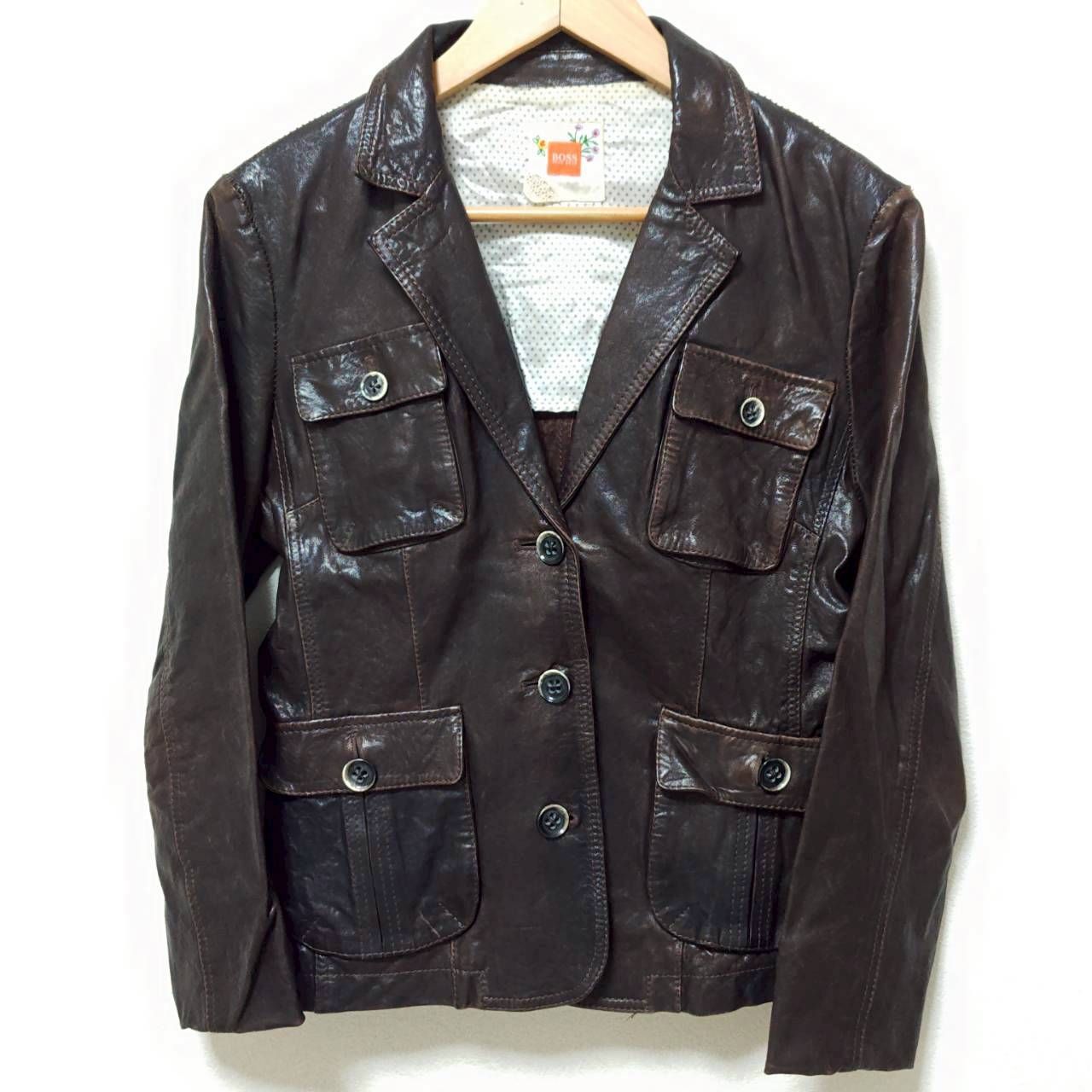 マニッシュ◎クール◎【HUGO BOSS】ヒューゴ ボス 本革 リアルレザー