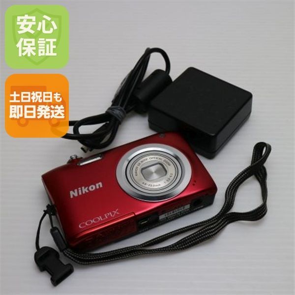 超 COOLPIX A100 レッド コンデジ Nikon 本体 土日祝発送OK 09000