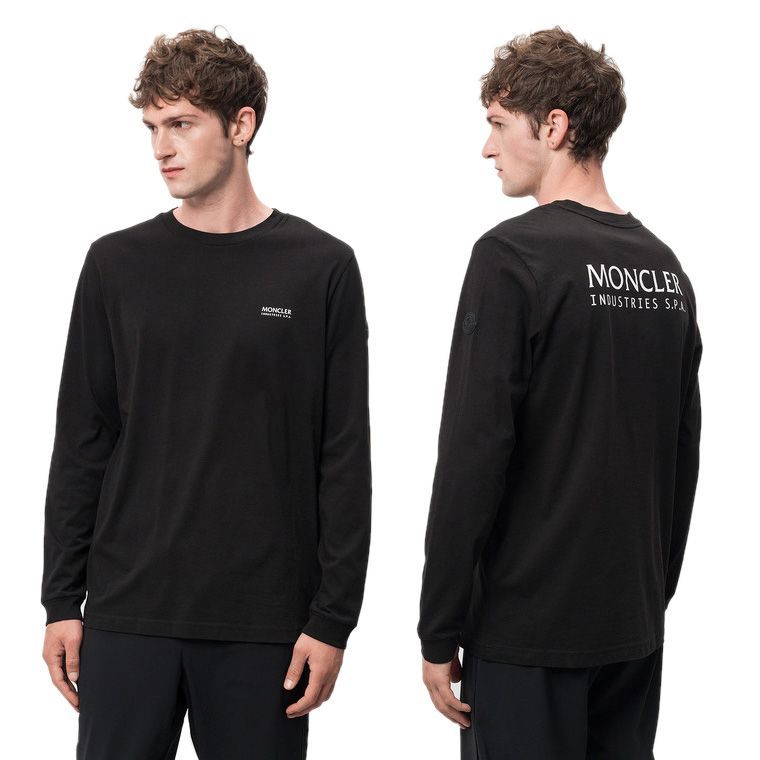 51 MONCLER モンクレール 8D00005 89A17 ブラック Tシャツ カットソー クルーネック 長袖