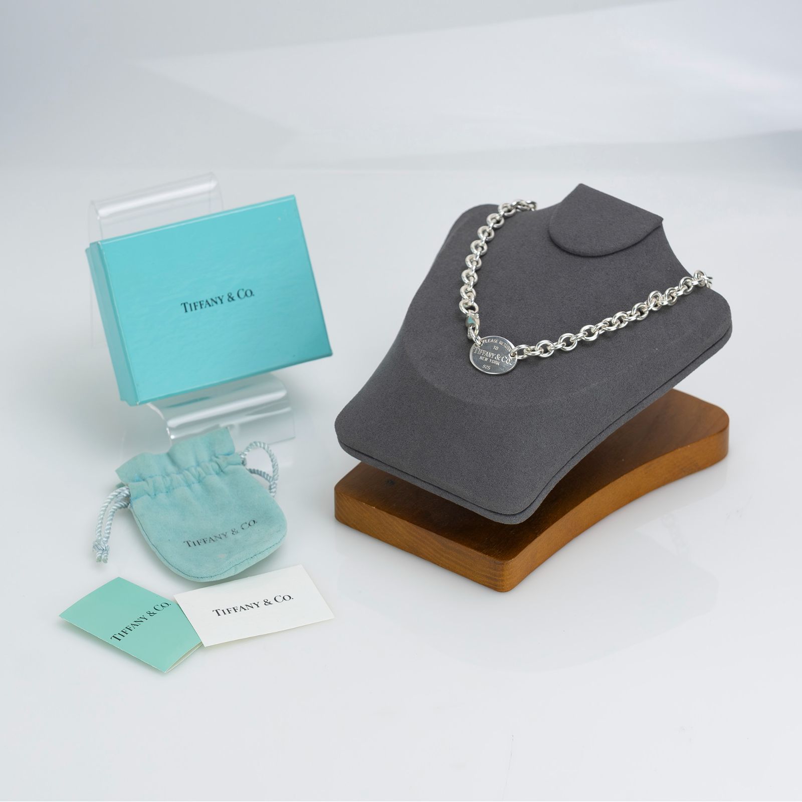 ティファニー TIFFANY-Co. リターントゥ オーバル ネックレス シルバー 約52.2 g 箱 保存袋付 メンズ レディース ブランドジュエリー