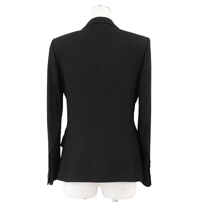 ノリノリGUCCI ブラック テーラードジャケット SALE】GUCCI グッチ テーラードジャケット ノッチドラペル 1B 開き見せ