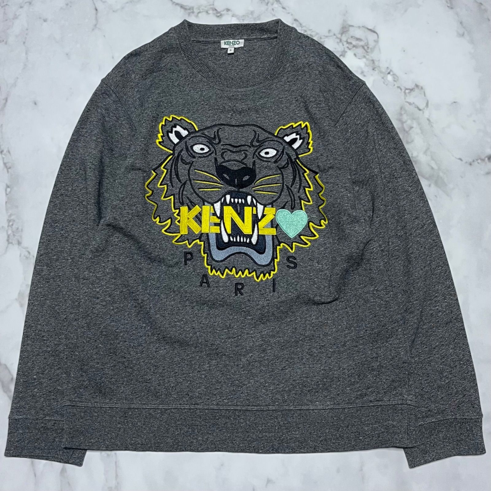 Sサイズ KENZO PARIS ケンゾー パリ 虎 タイガー ハート ビッグ刺繍