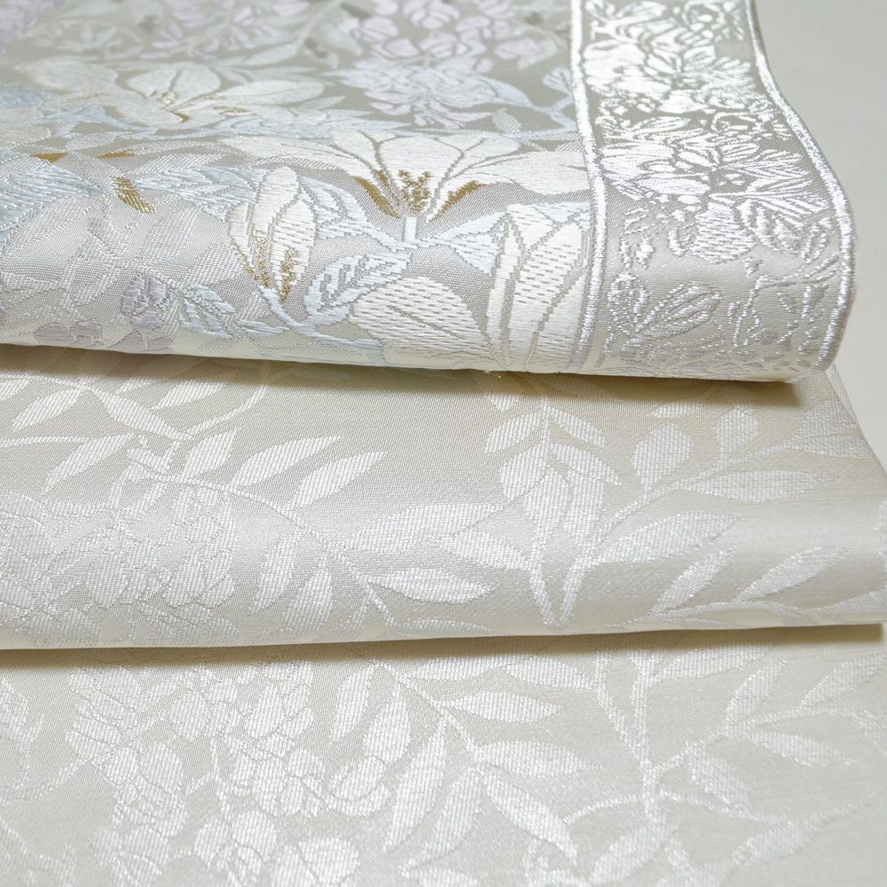  山口美術織物 名古屋帯 果実藤木蓮文 唐織 お太鼓柄 銀糸 セミフォーマル向き リサイクル フォーマル リサイクル着物 帯 九寸名古屋帯 名古屋 正絹 西陣 名古屋帯 帯