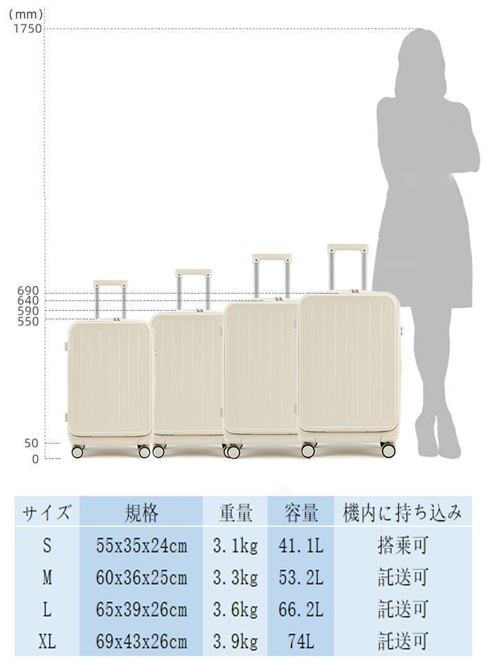 独立空間拡張 キャリーバッグ