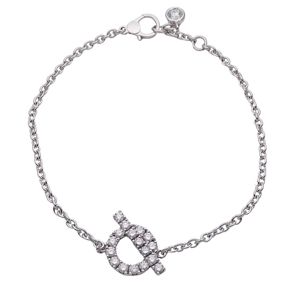 エルメス HERMES ブレスレット レディース ブランド 750 WG ダイヤモンド フィネス SHサイズ ホワイトゴールド ジュエリー 磨き済み