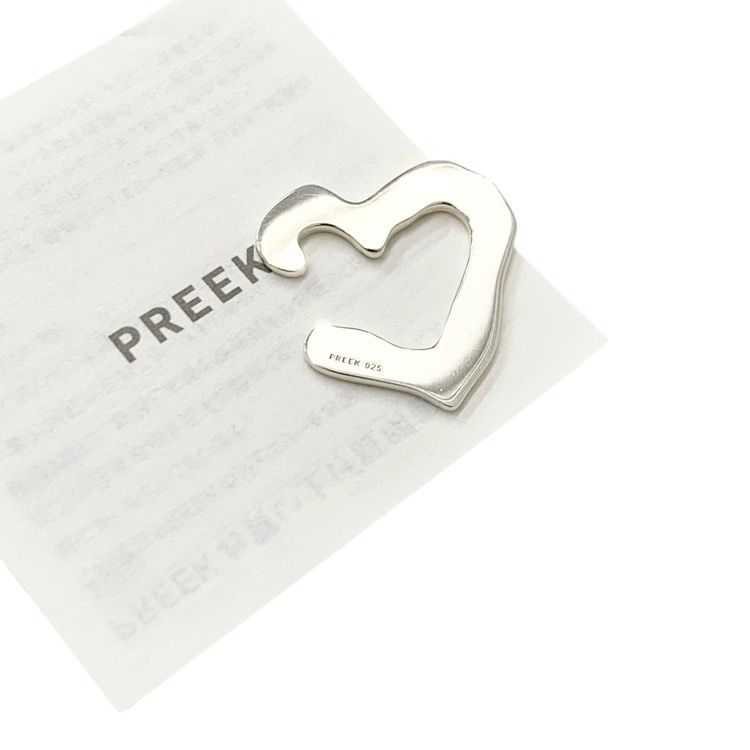 PREEK プリーク ROUGH HEART EAR CUFF ラフハートイヤーカフ SV925 シルバー YU-205