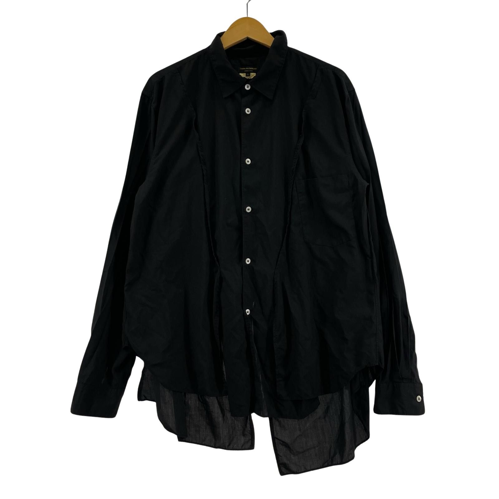 COMME des GARCONS HOMME PLUS 24 SS ポリエステル縮絨 ﾄﾞｯｷﾝｸﾞｼｬﾂ