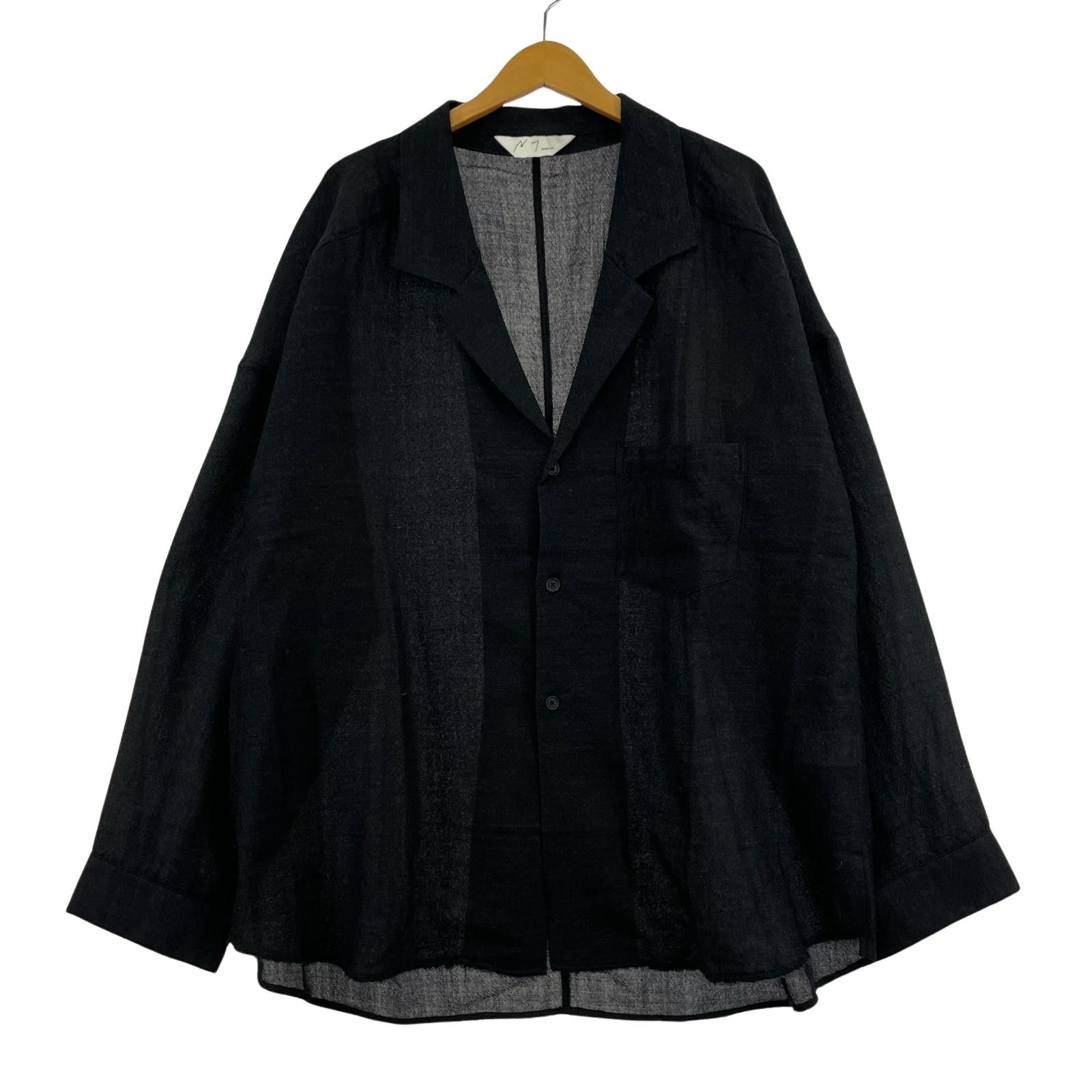 ANCELLM 25AW WOOL KERSEY TAILORED SHIRT 2 ブラック