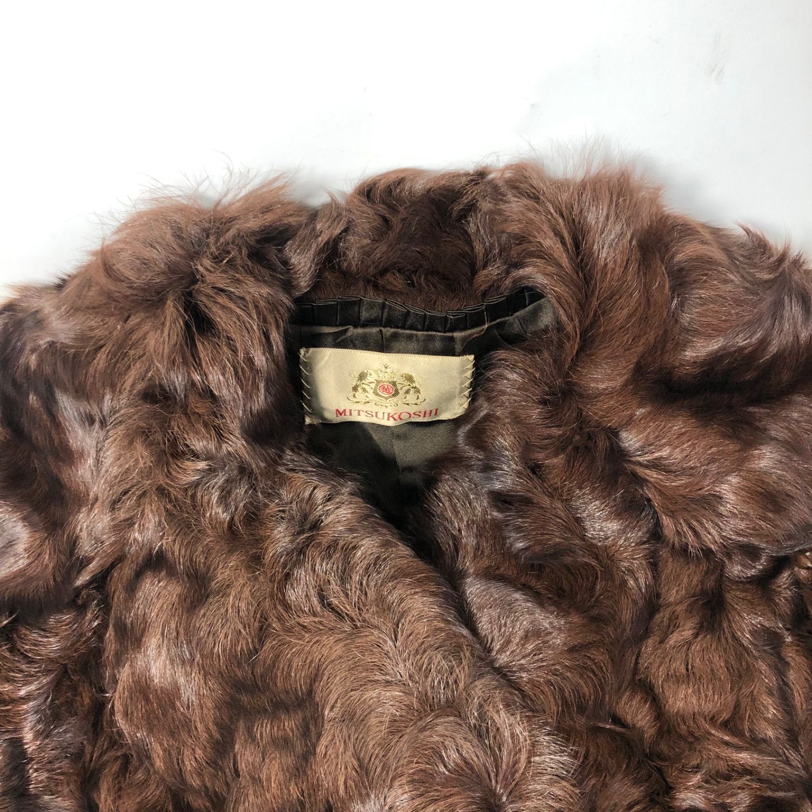 A1113-32-5 三越 MITSUKOSHI レディース ラムファーコート ハーフ