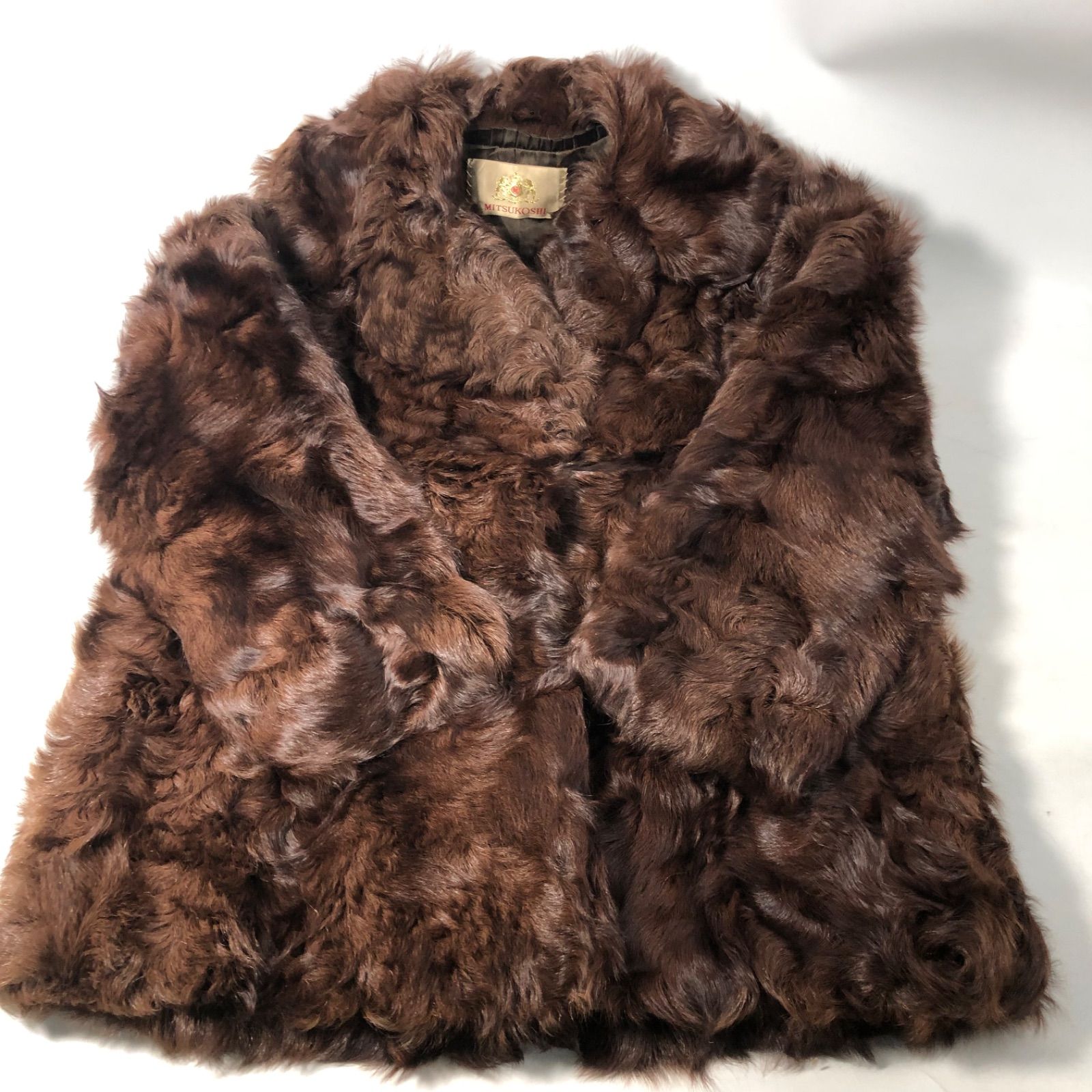 A1113-32-5 三越 MITSUKOSHI レディース ラムファーコート ハーフ