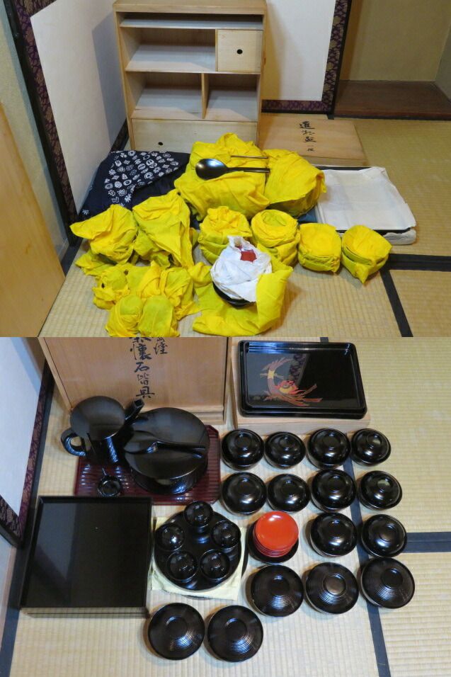 清水漆器店作 熨斗蒔絵