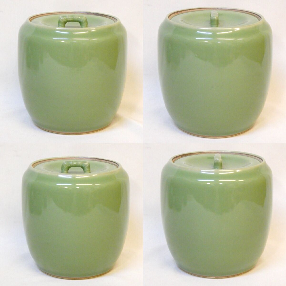 十一月の特売品】平安 手塚祥堂作 天龍寺青磁 台子皆具 青瓷 茶道具