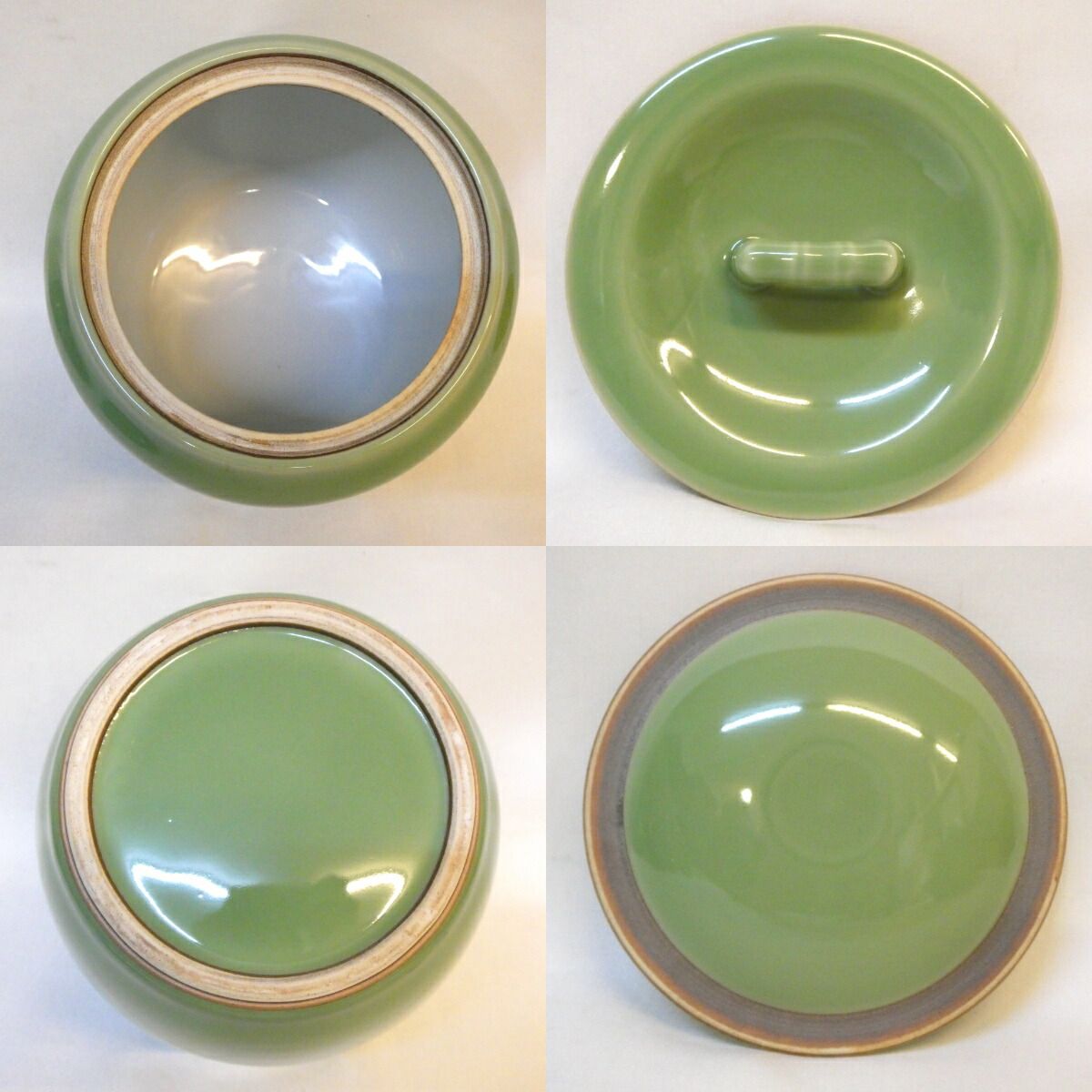 十一月の特売品】平安 手塚祥堂作 天龍寺青磁 台子皆具 青瓷 茶道具