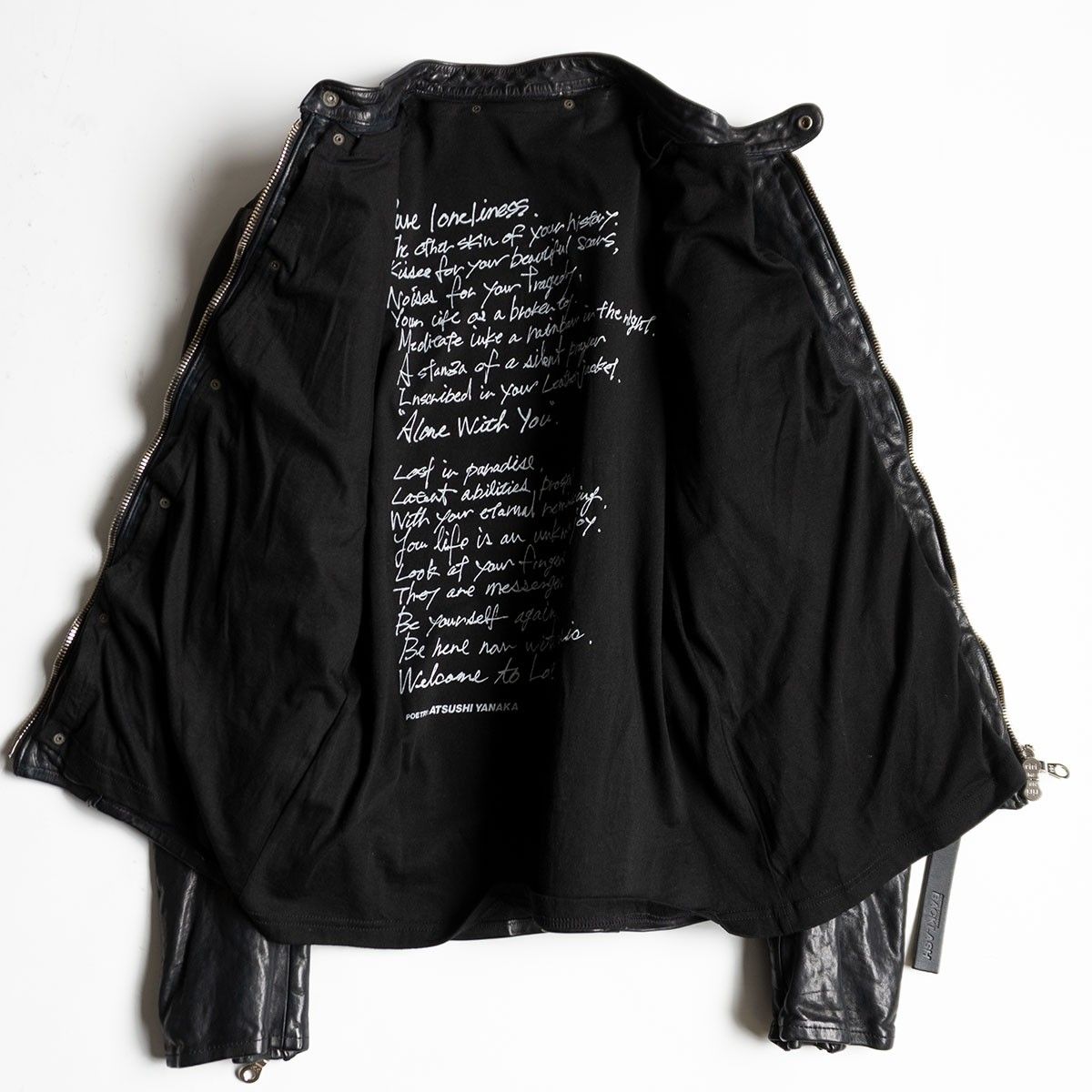 ISAMUKATAYAMA BACKLASH シングルライダース 牛革 ISAMU KATAYAMA BACKLASH - スペインラムレザー 襟付きシングル