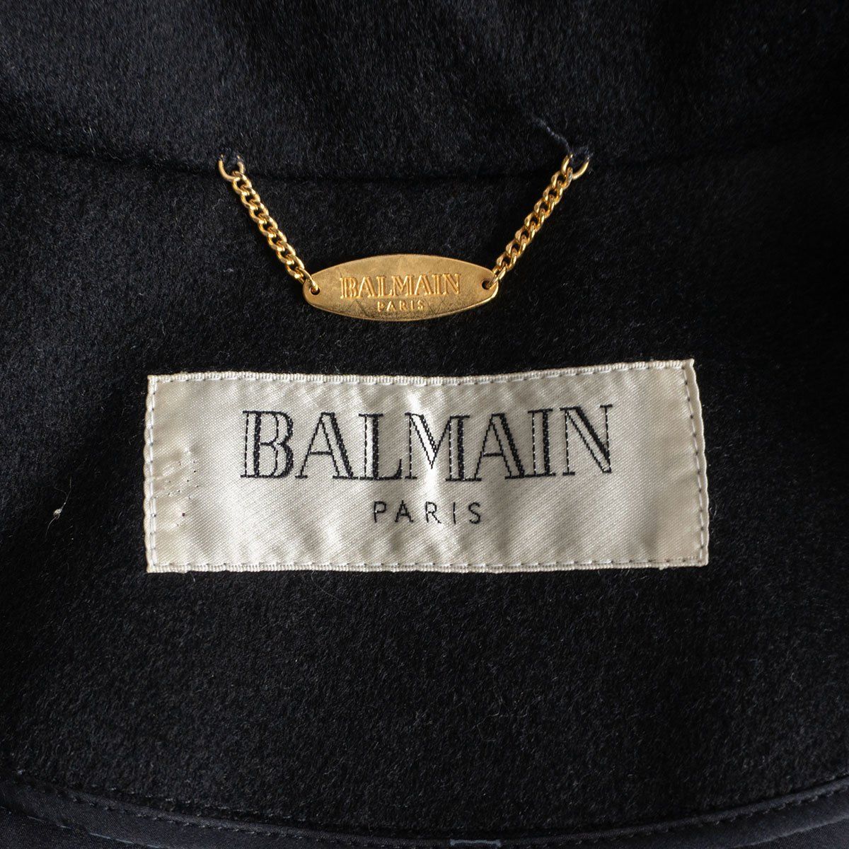 最高級】 BALMAIN 【カシミヤ× シルク ロングコート】ブラック