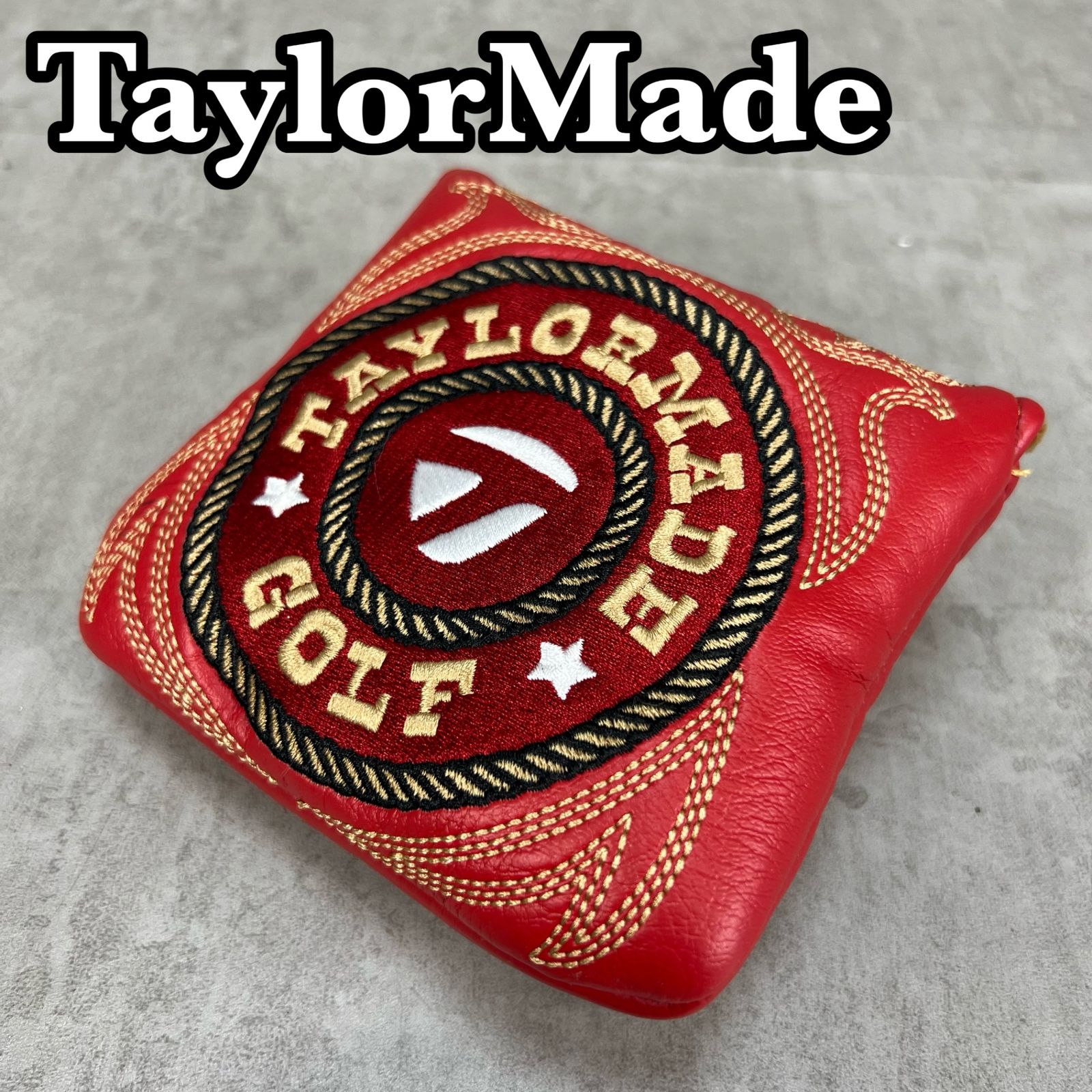 品 テーラーメイド ゴルフクラブ用ヘッドカバー パター マレット型 レッド 赤 TaylorMade
