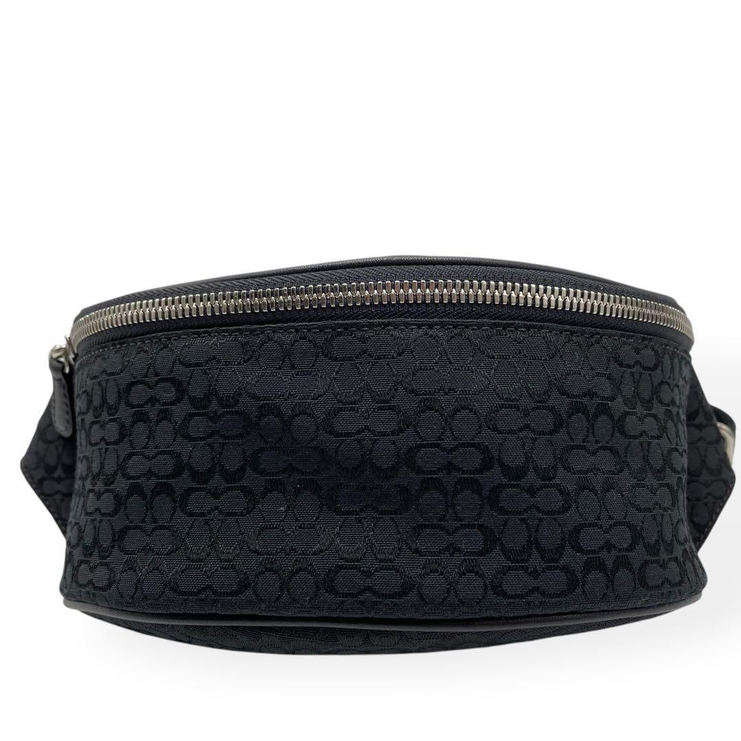【美品・希少】ダニエル&ボブ イントレチャート ボディバッグ 黒 美品 希少 COACH ボディバッグ ミニシグネチャー キャンバス 斜め掛け