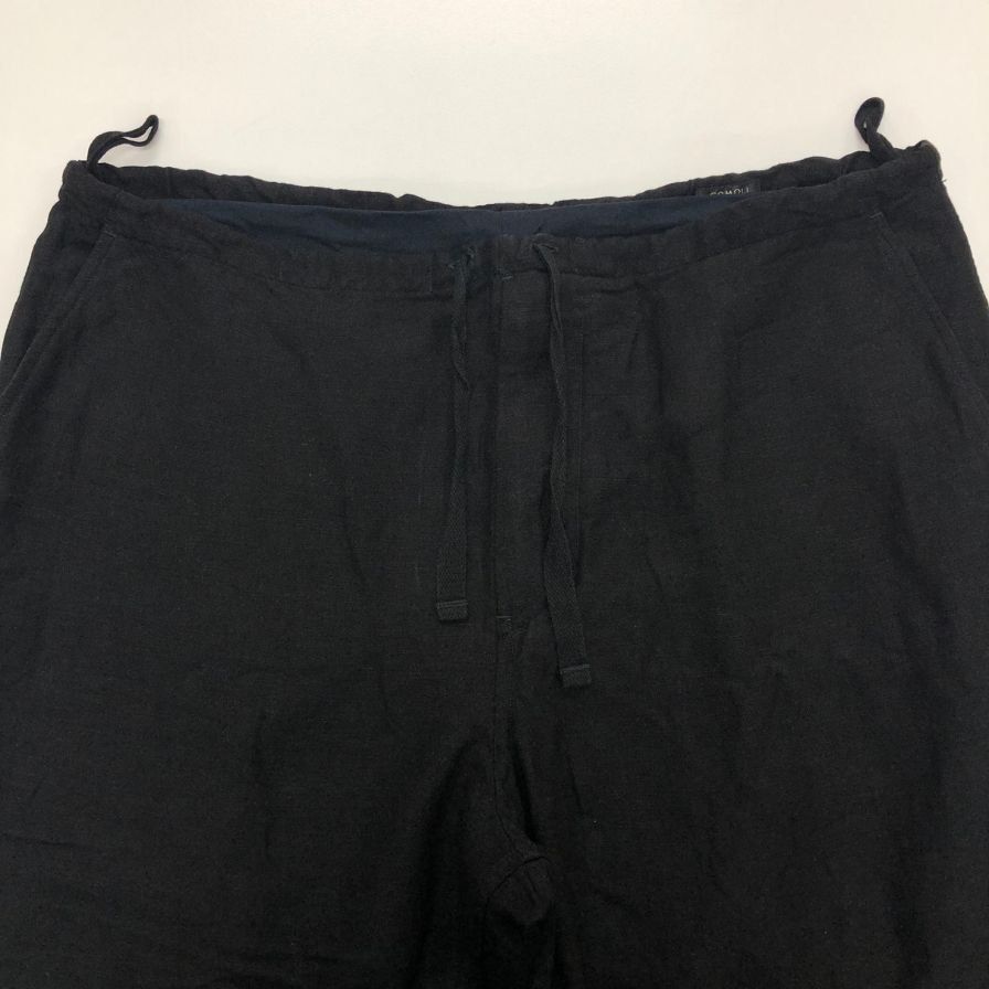 コモリ 19SS ヴィスコースリネン ドローストリングパンツ AFB16