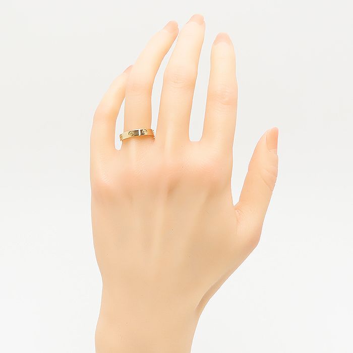 Cartier ミニ ラブリング #54 #14 PG K18 750 カルティエ 箱 保証書