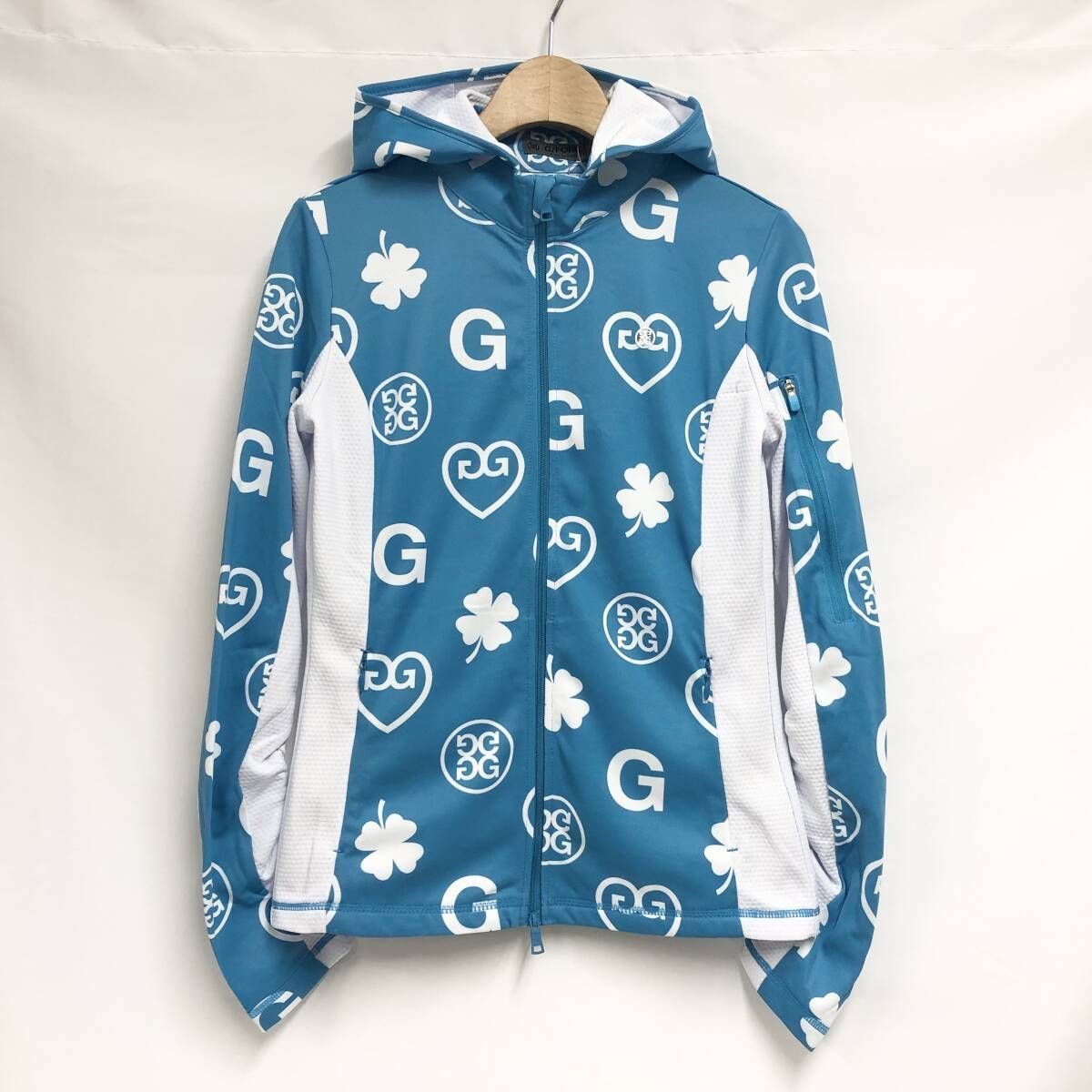 ○★訳有り新品未使用　G/FORE　MU TECH 総柄プリントパーカー　36 訳有 未使用 G/FORE（ジーフォア） MU TECH 総柄プリントパーカー 36