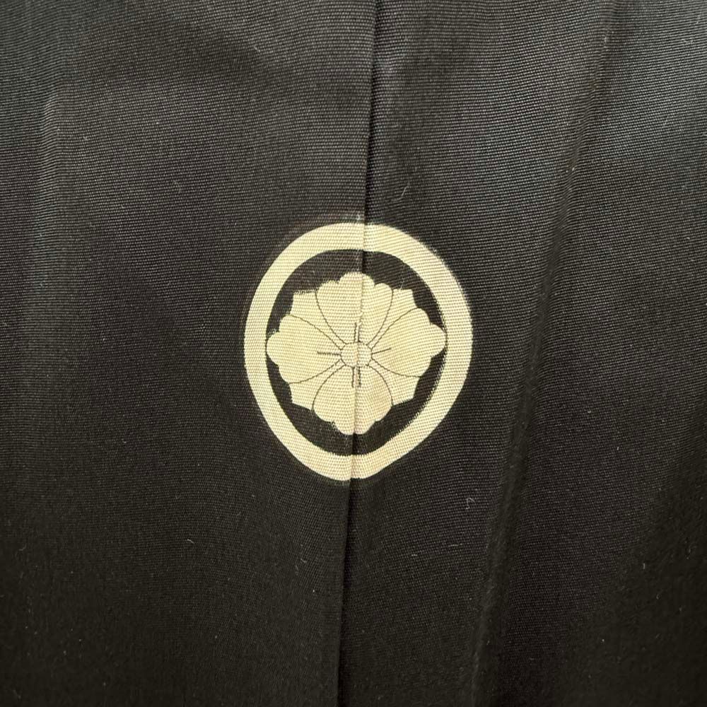  男紋付 男着物 黒紋付 正絹 羽織 長着 裄67 5 cm SS size 黒 五つ紋 成人式 舞台衣装 4900 袴 着物 浴衣