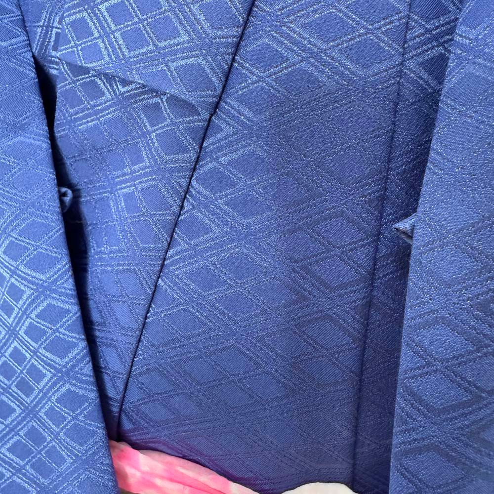  男紋付 男着物 紋付 ポリエステル 羽織 長着 裄77 2 cm 3 L size 紫 五つ紋 成人式 舞台衣装 4911 袴 着物 浴衣