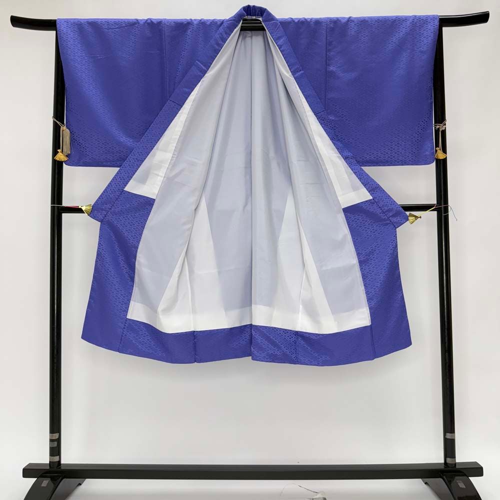  男紋付 男着物 紋付 ポリエステル 羽織 長着 裄76 5 cm 2 L 3 size 紫 ぼかし 五つ紋 成人式 舞台衣装 4913 袴 着物 浴衣