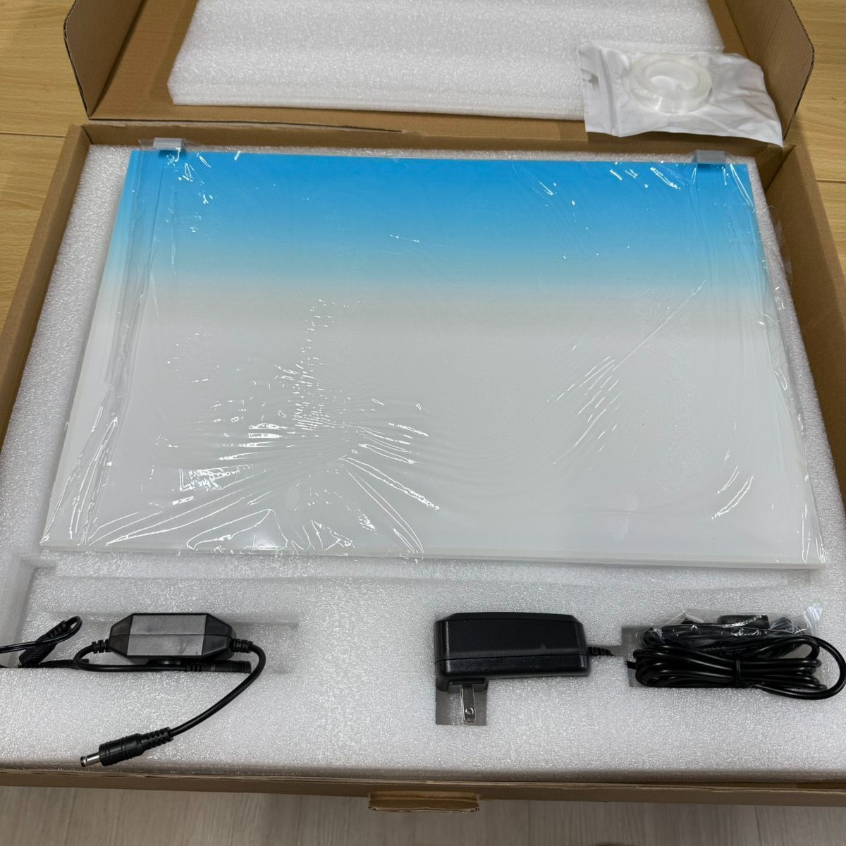 esAqua 水槽 バック スクリーン 45 30 cm LEDライト PSE認証 アクアリウム ライトスクリーン 調光器付 水槽ライト パルダリウム 熱帯魚 メダカ バックライト グラデーションシート貼り付け済み エスアクア