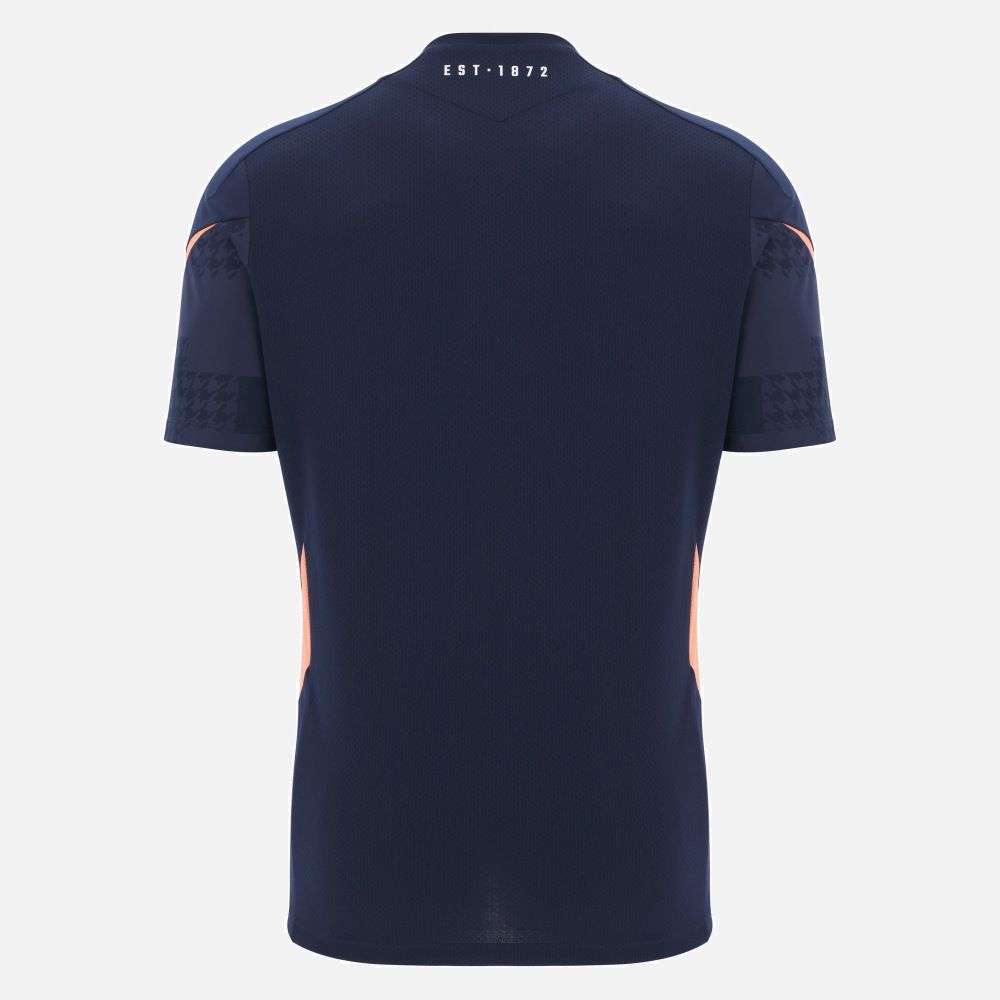 マクロン ラグビー エディン 2025 2026 トレーニング Tシャツ 紺 ネイビー オレンジ モデル 日本未発売