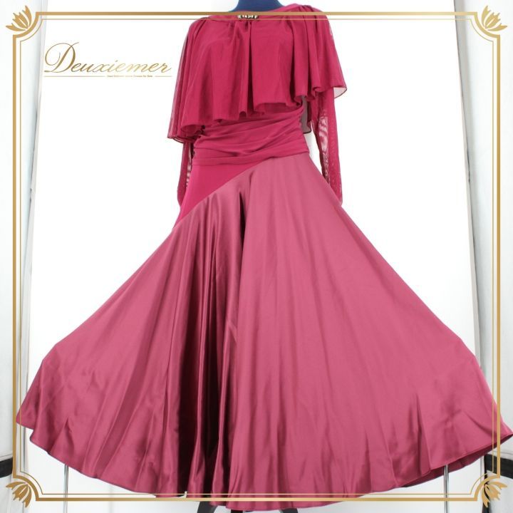 社交ダンス 衣装 スタンダード 上下セット ツーピース パーティ衣装