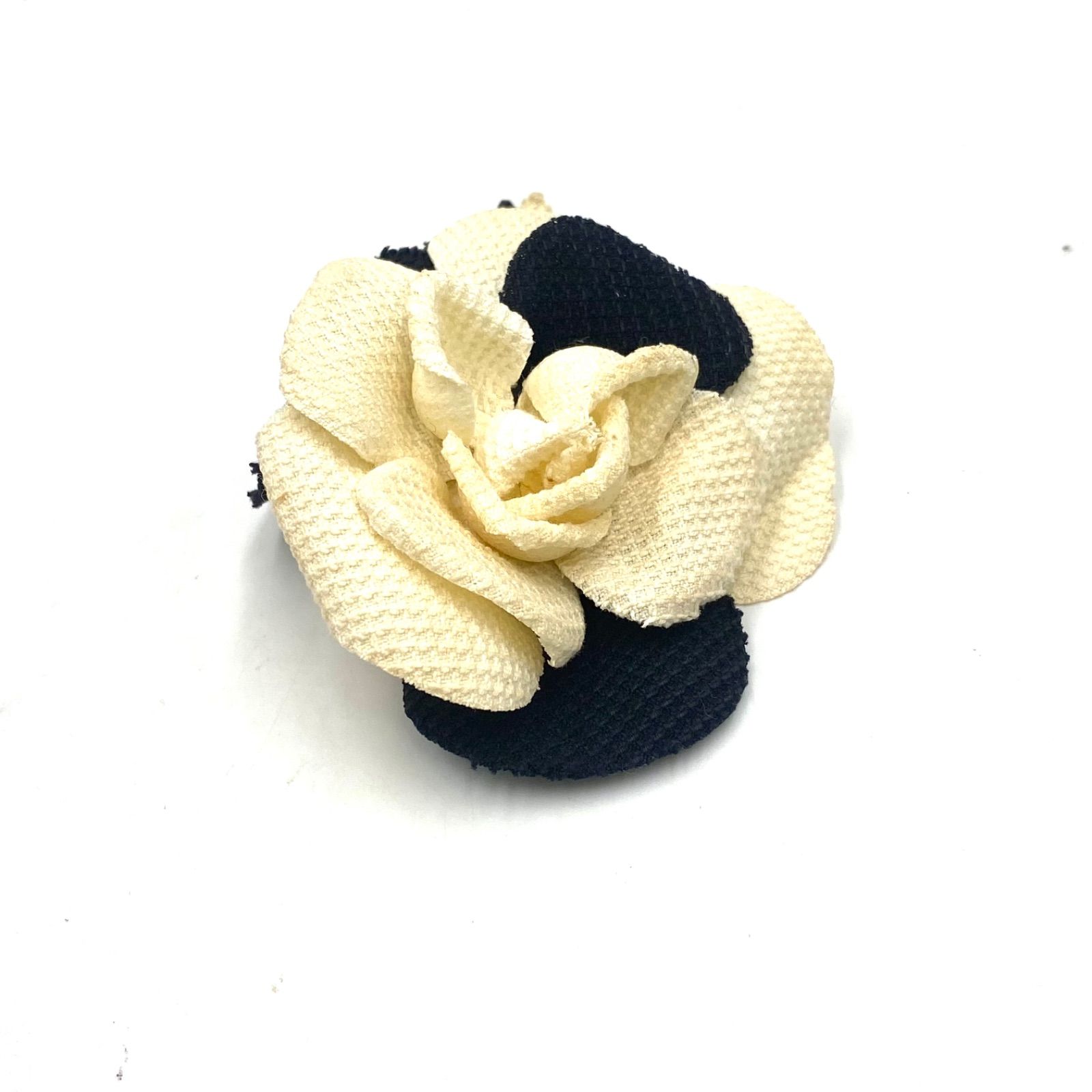 シャネル☆バレッタ カメリアリボン フラワーコサージュ ヴィンテージ