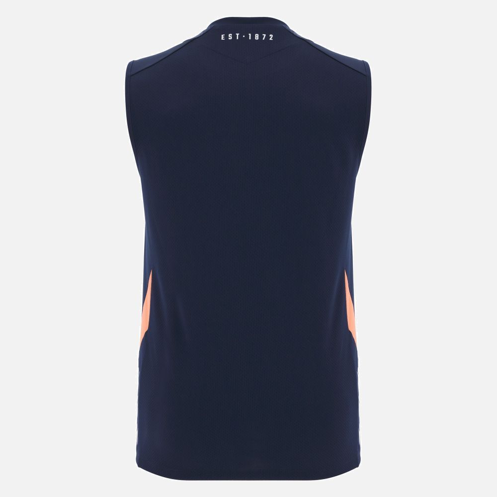 マクロン ラグビー エディン 2025 2026 トレーニング シングレット タンクトップ ノースリーブ 紺 ネイビー オレンジ モデル 日本未発売