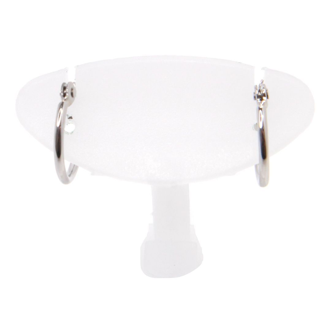 シルバーピアス フープピアス Pt 850 刻印あり 0 6 g プラチナ レディース メンズ